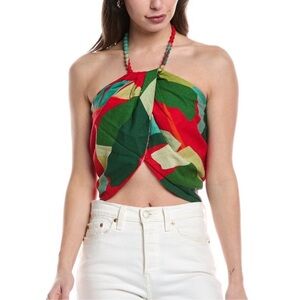 FARM Rio Heliconia Crop Halter Top